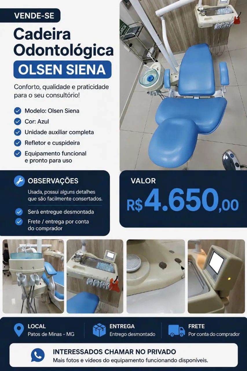 Cadeira odontológica Olsen Siena
