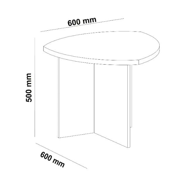 Mesa de Apoio Lateral Off White - Foto 5