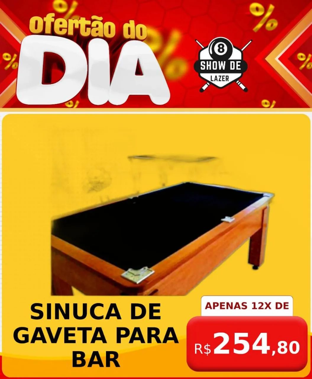 Sinuca De Gaveta Para Bar Verniz Em Promoção  - Foto 5