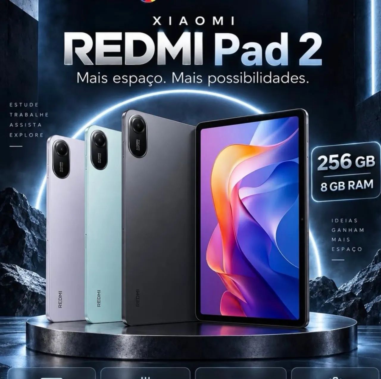 Tablet Redmi pad 2 (wi-fi) 4 ram/256 gb cinza 