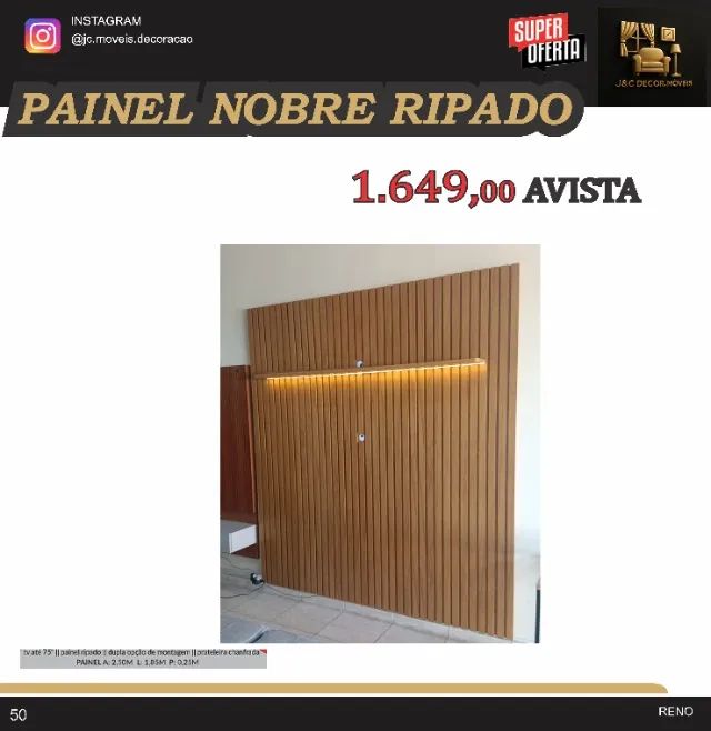 PAINEL NOBRE RIPADO 1,85M