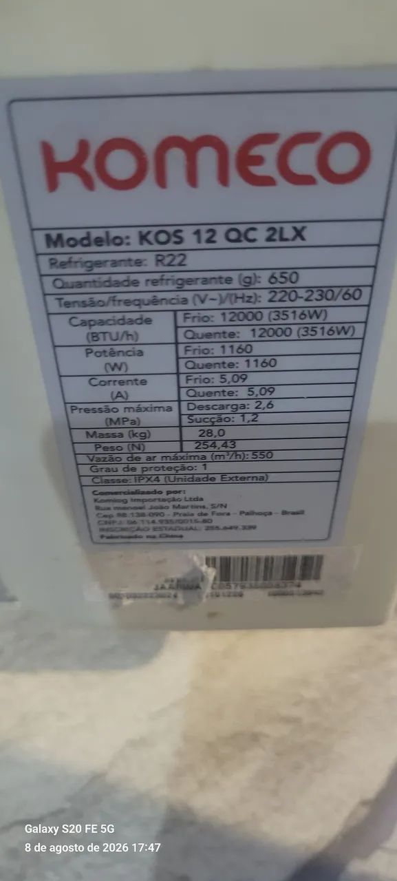 Ar-condicionado 12 mil btus Komeco - Foto 4