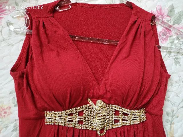 Vestido longo vermelho - Foto 3