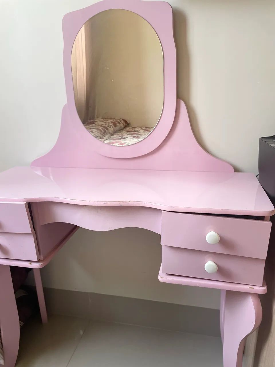 Penteadeira infantil rosa