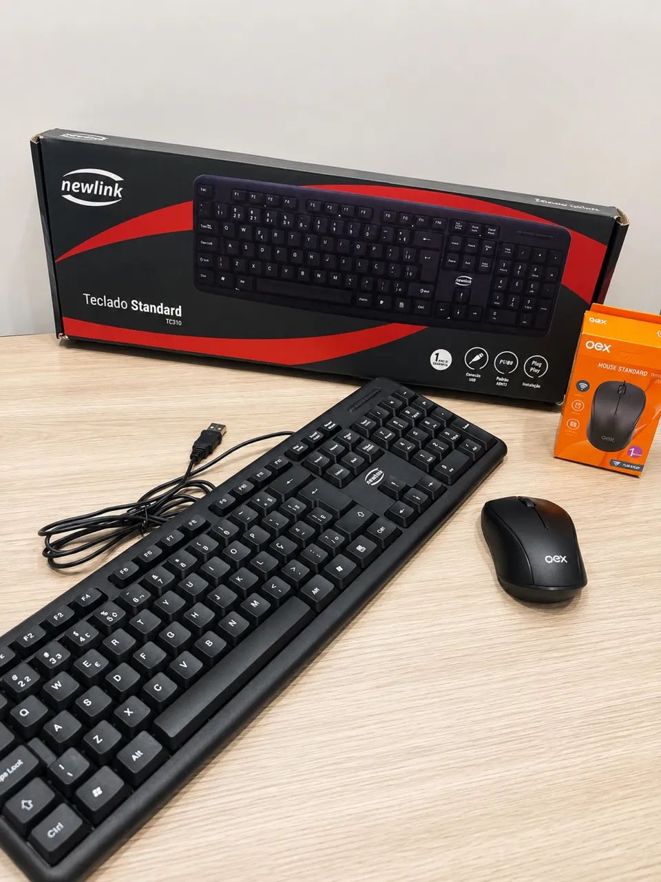 KIT TECLADO + MOUSE   -  PRONTO PARA USAR! 