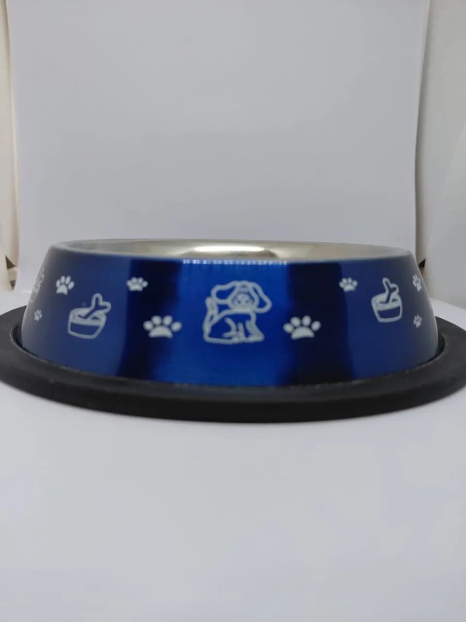 Comedouro e Bebedouro Inox Antiderrapante Para Cães e Gatos - Foto 2