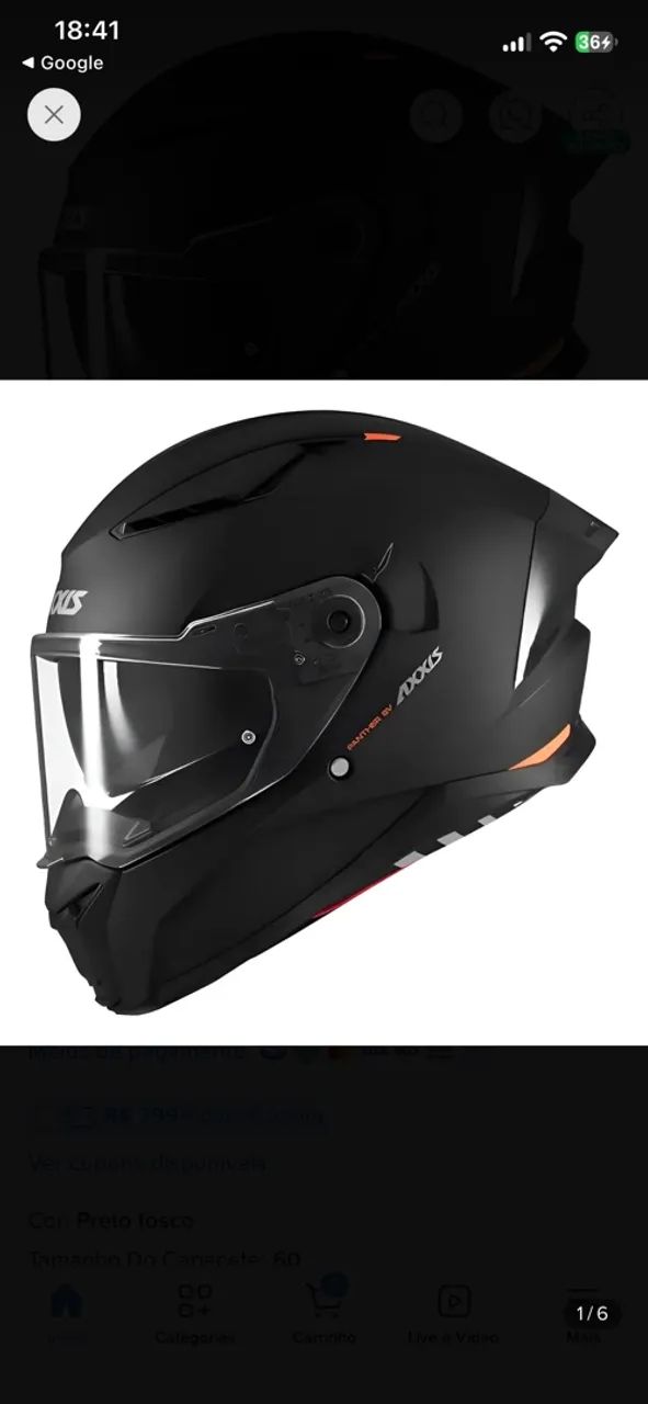 CAPACETE AXXIS HAWK SV EVO MOTO - Foto 4