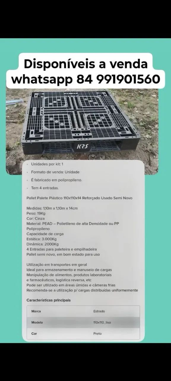 Pallets de plástico 