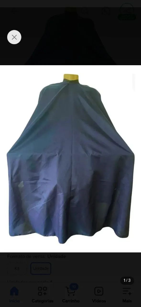 Capa de corte preta grande