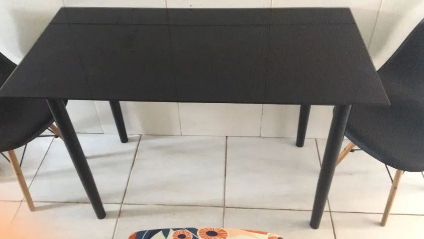 Mesa de Vidro Preto 60x12065105016444033120