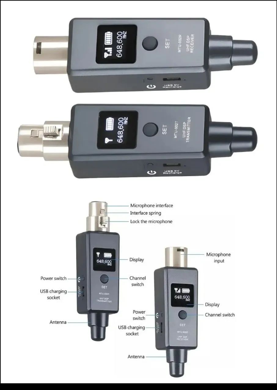 UHF MICROPHONE WIRELESS SYSTEM - Foto 3