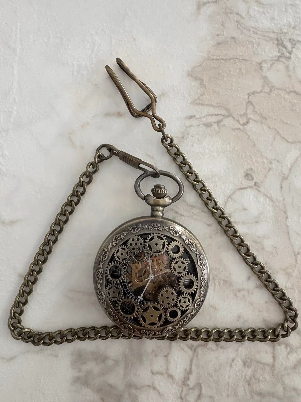 Relógio de bolso mecanizado- Steampunk Skeleton - Foto 2