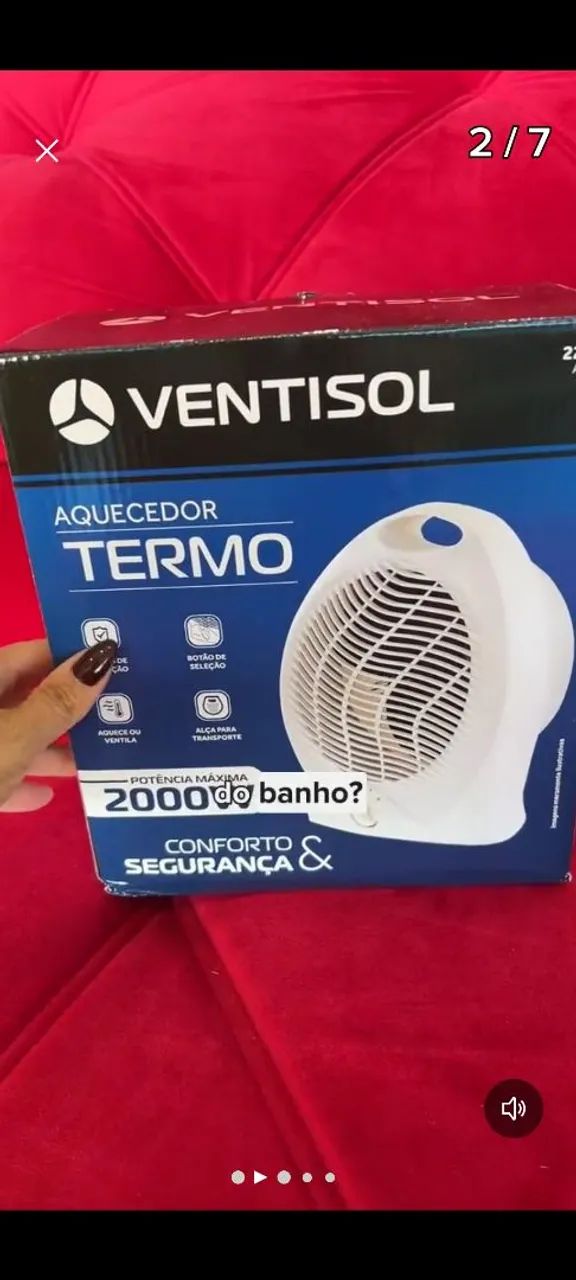Aquecedor ventisol, pouco uso, funciona perfeitamente 