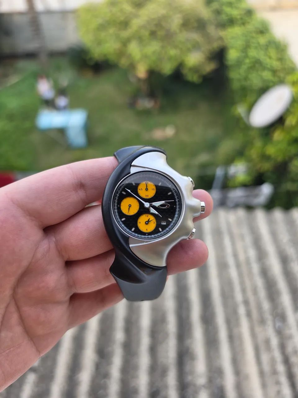 Relogio oakley detonator yellow fullset sem uso - Foto 3