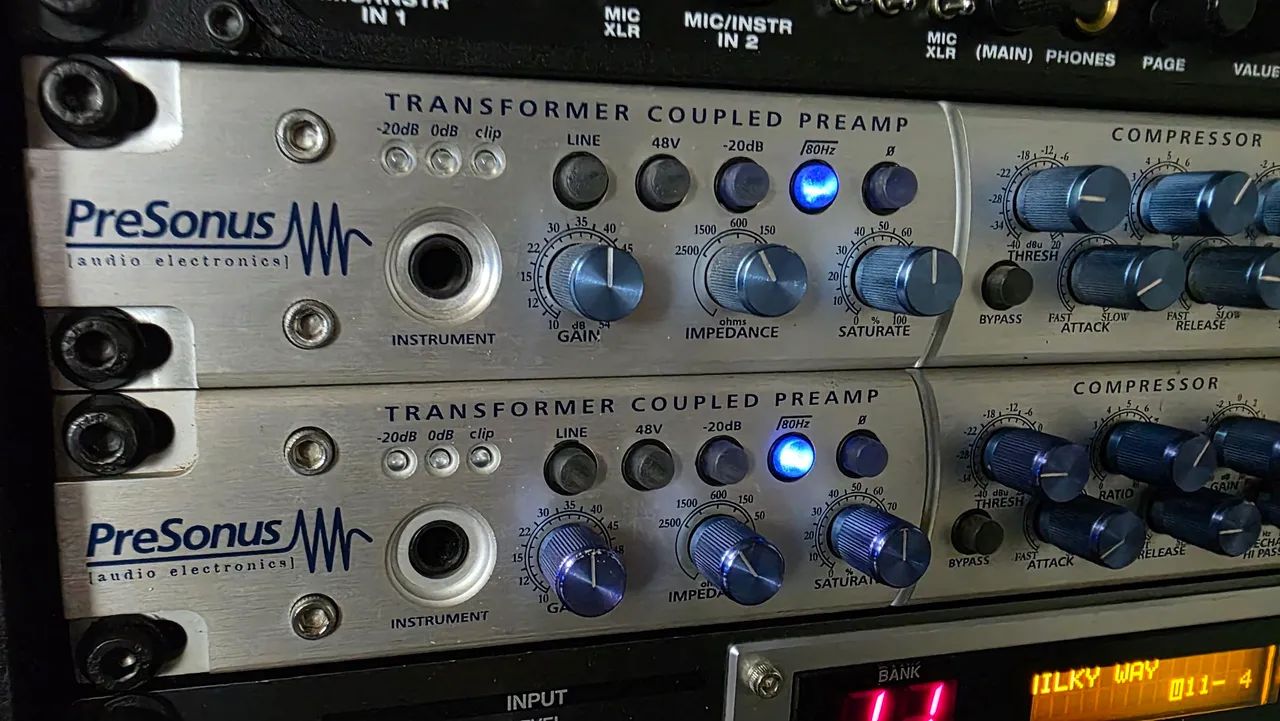 Pre amplificador Presonus Eureka Microfone Voz e Instrumentos