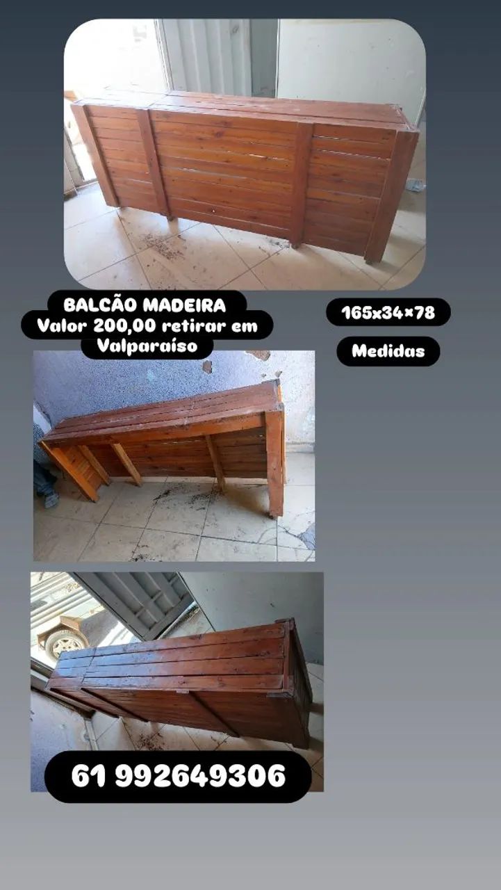 Balcão de madeira