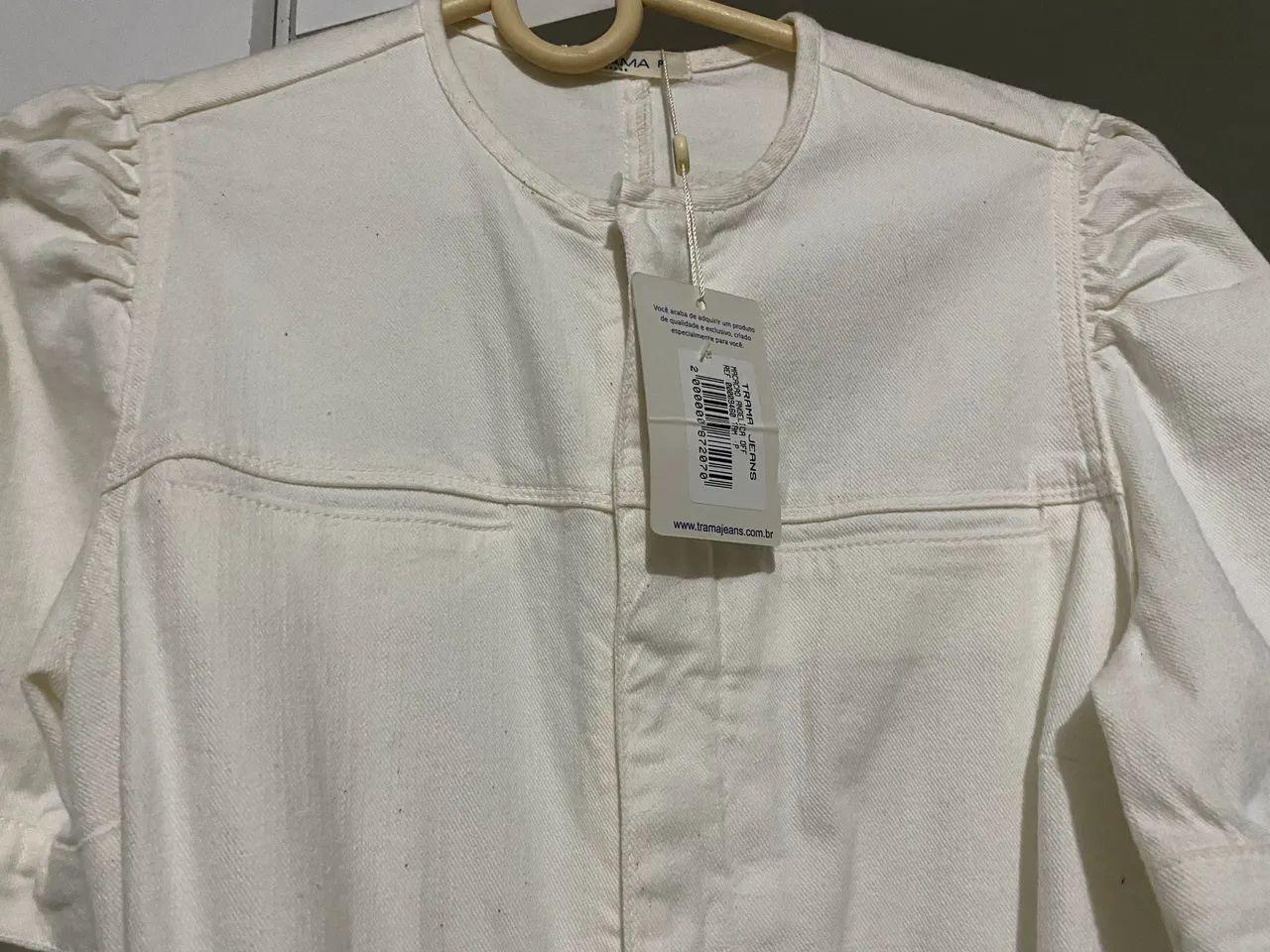 Macacão bege jeans novo TRAMA 