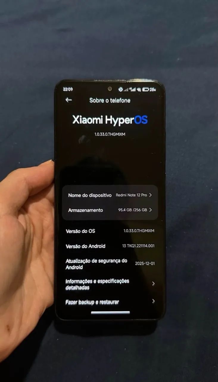 Celular Xiaomi Redmi Note 12 Pro 256 GB