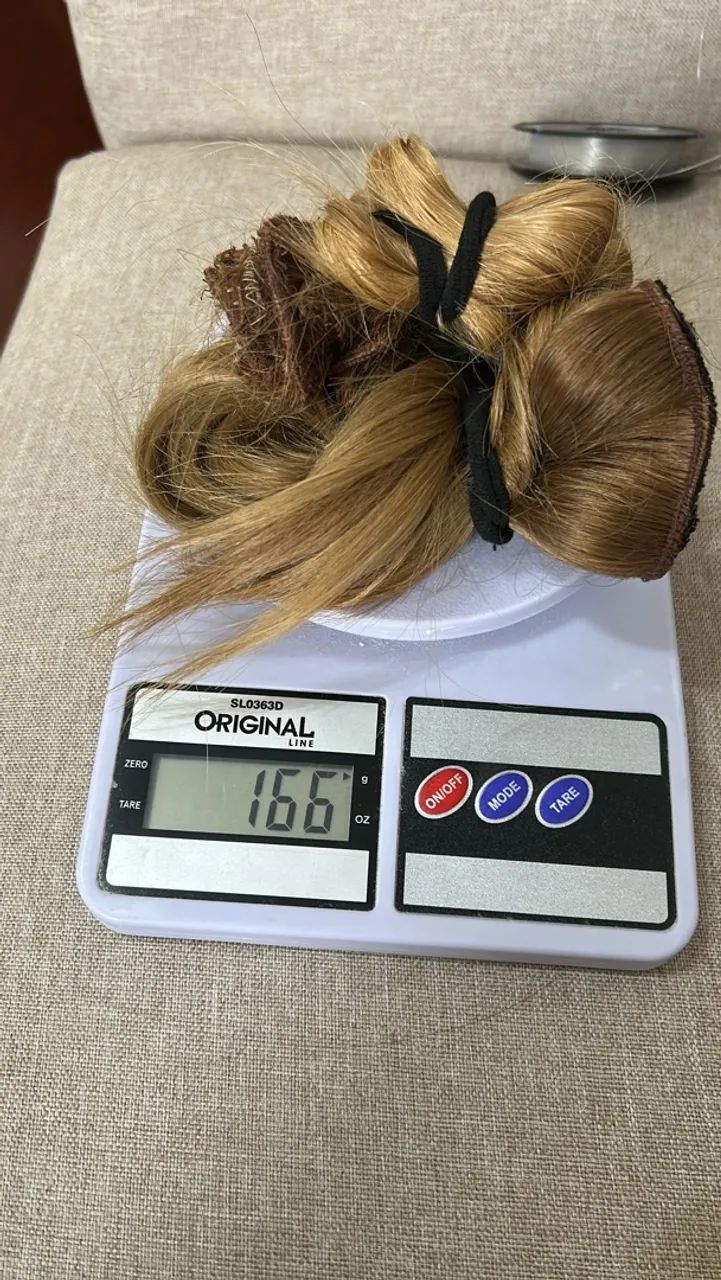 Cabelo humano mel 35 cm 165 gramas  - Foto 2