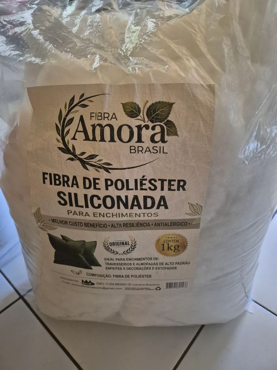 Fibra de Poliéster Siliconada para enchimentos