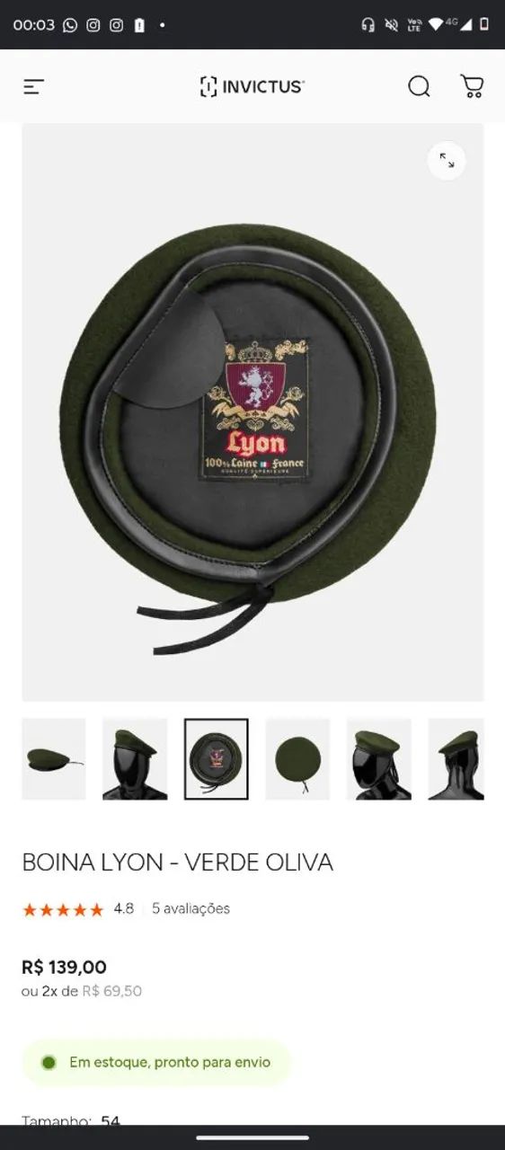 Boina militar Lyon VO nova