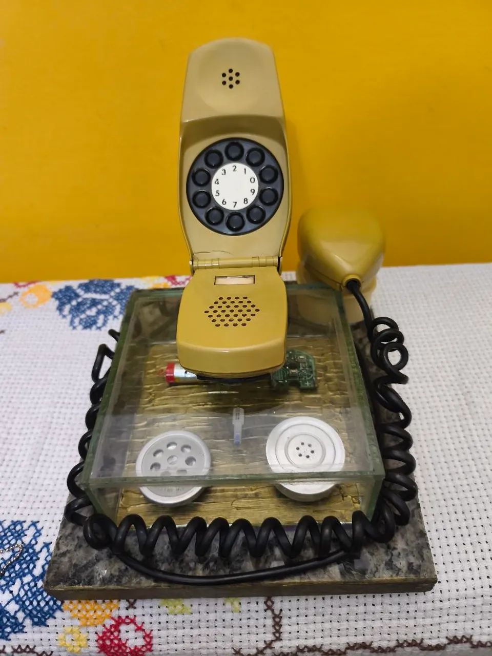  Telefone Gondola Vintage com base de vidro  - Foto 5