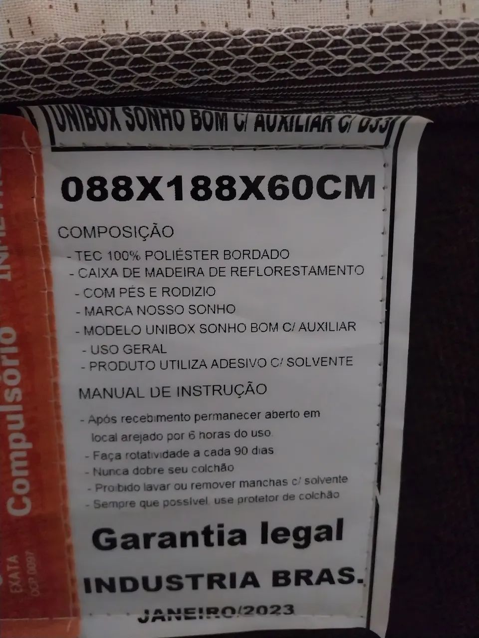 Cama box solteiro com colchão usada - Foto 4