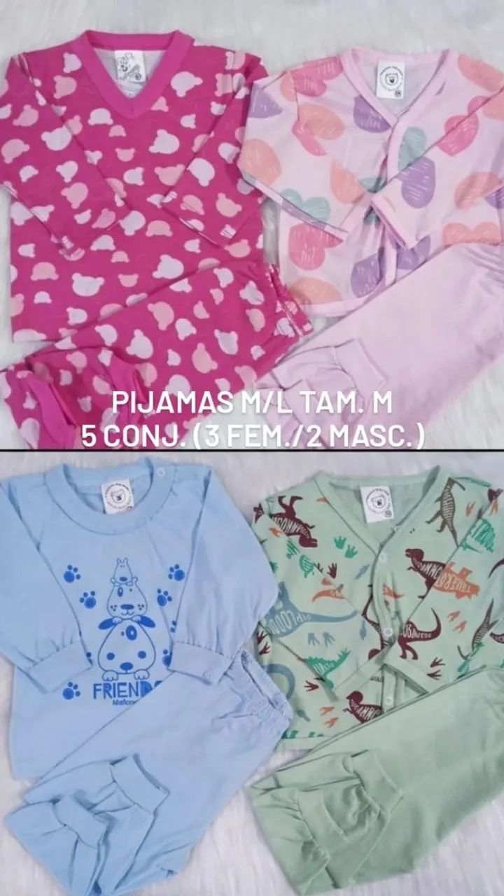 LOTE DE PIJAMAS DE BEBÊ - 36 CONJUNTOS POR APENAS R$ 18,00 CADA!