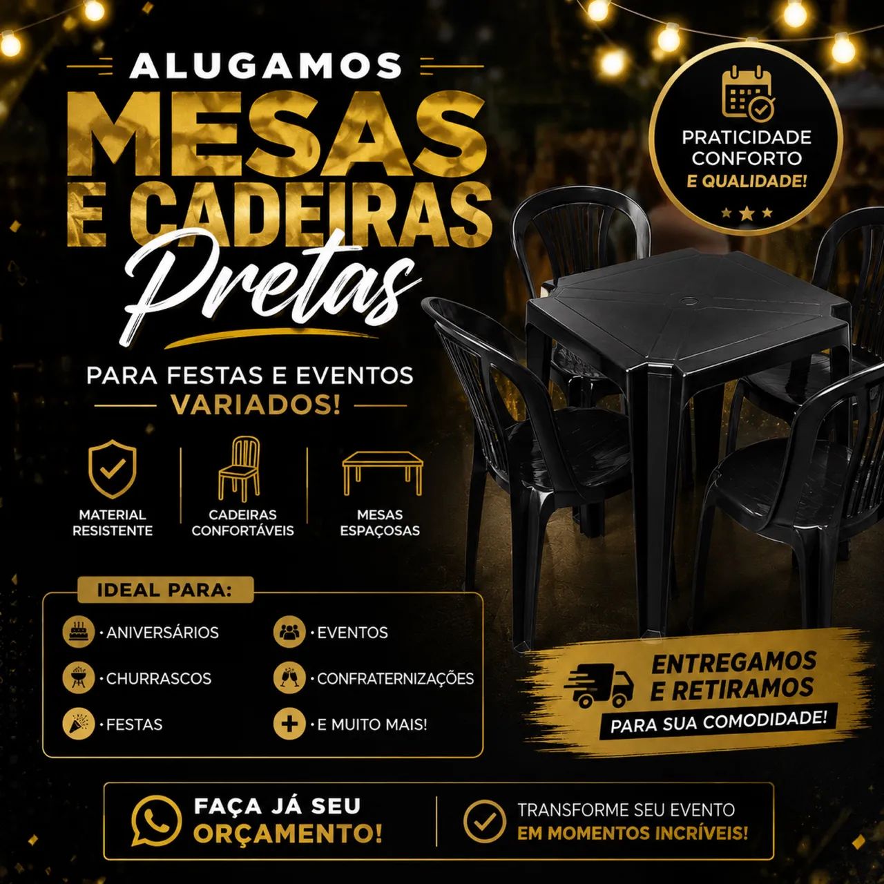 Aluguel de Mesas e Cadeiras 