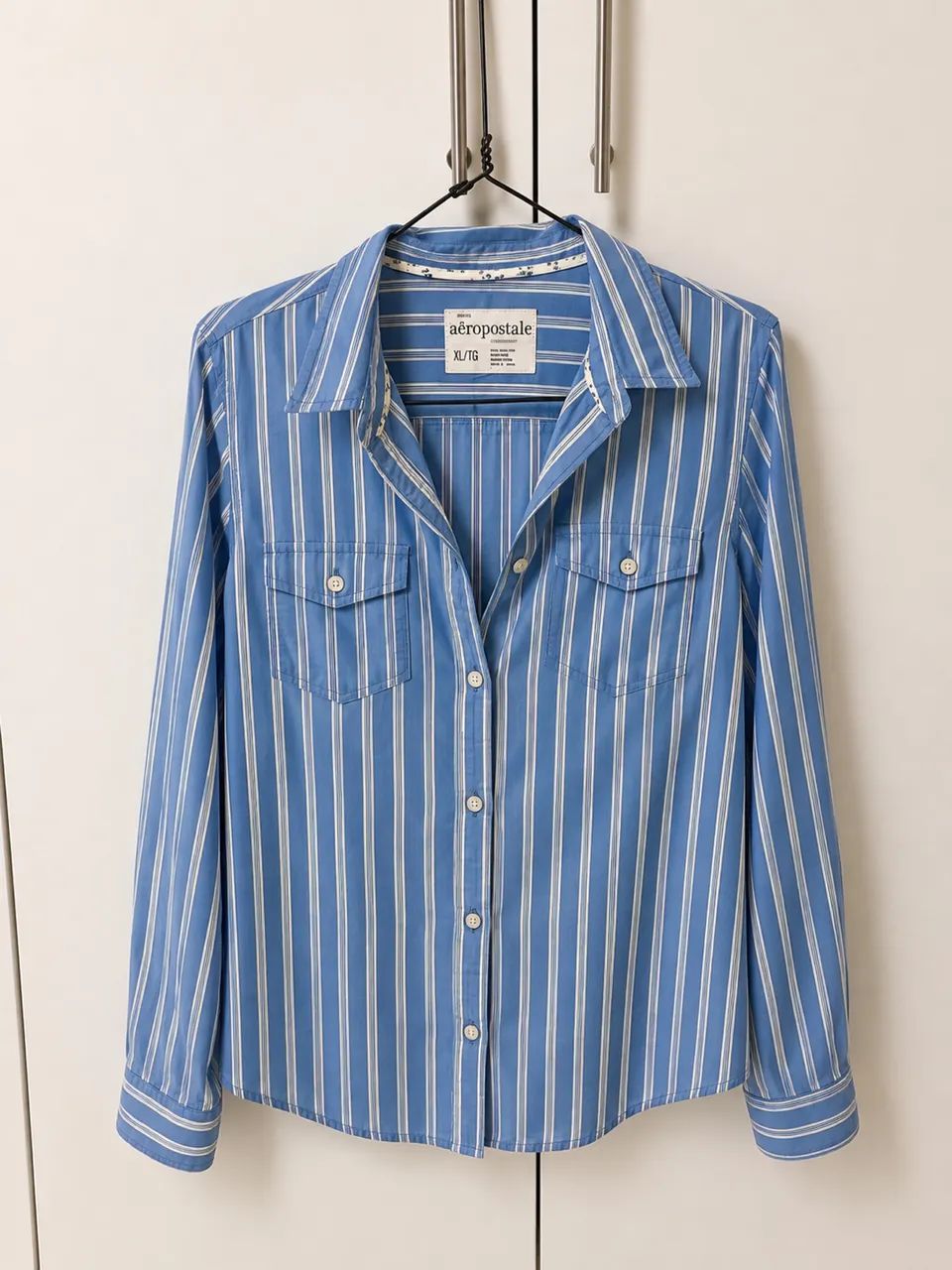 BLUSA AZUL E BRANCO AEROPOSTALE - Foto 2
