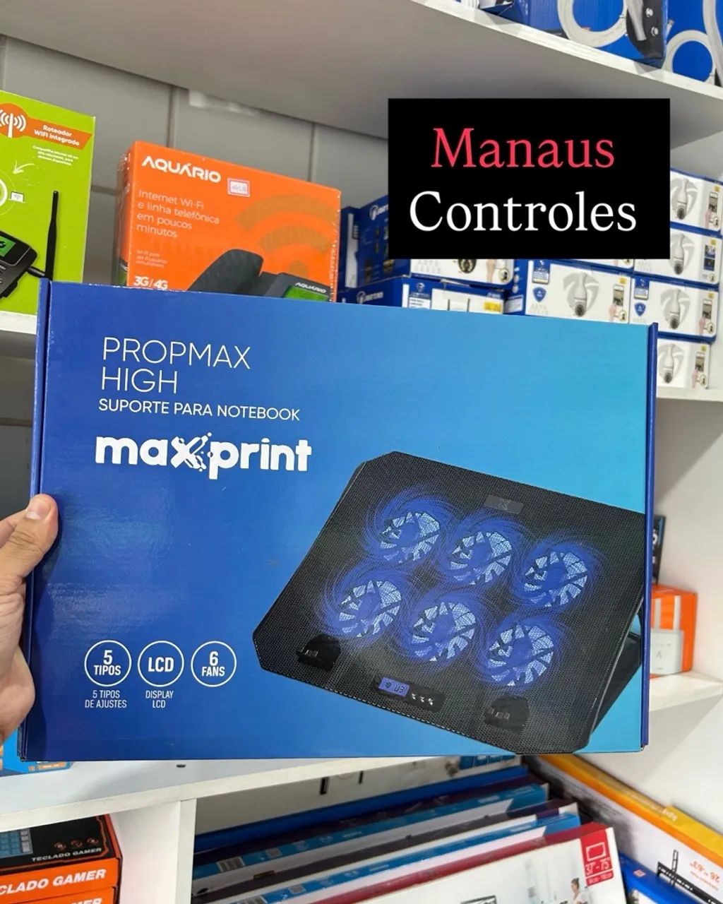 Suporte de Notebook MaxPrint com Cooler 6 Hélices PropMax