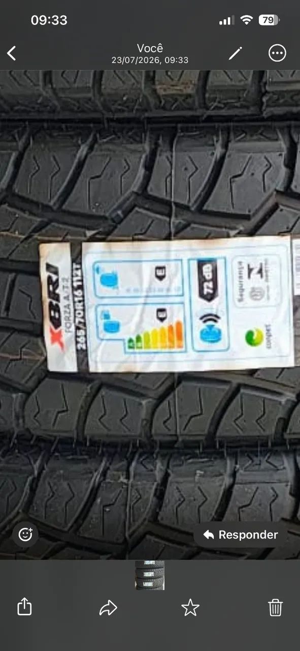 Pneu 265/70 R16  novo nunca usado  - Foto 2