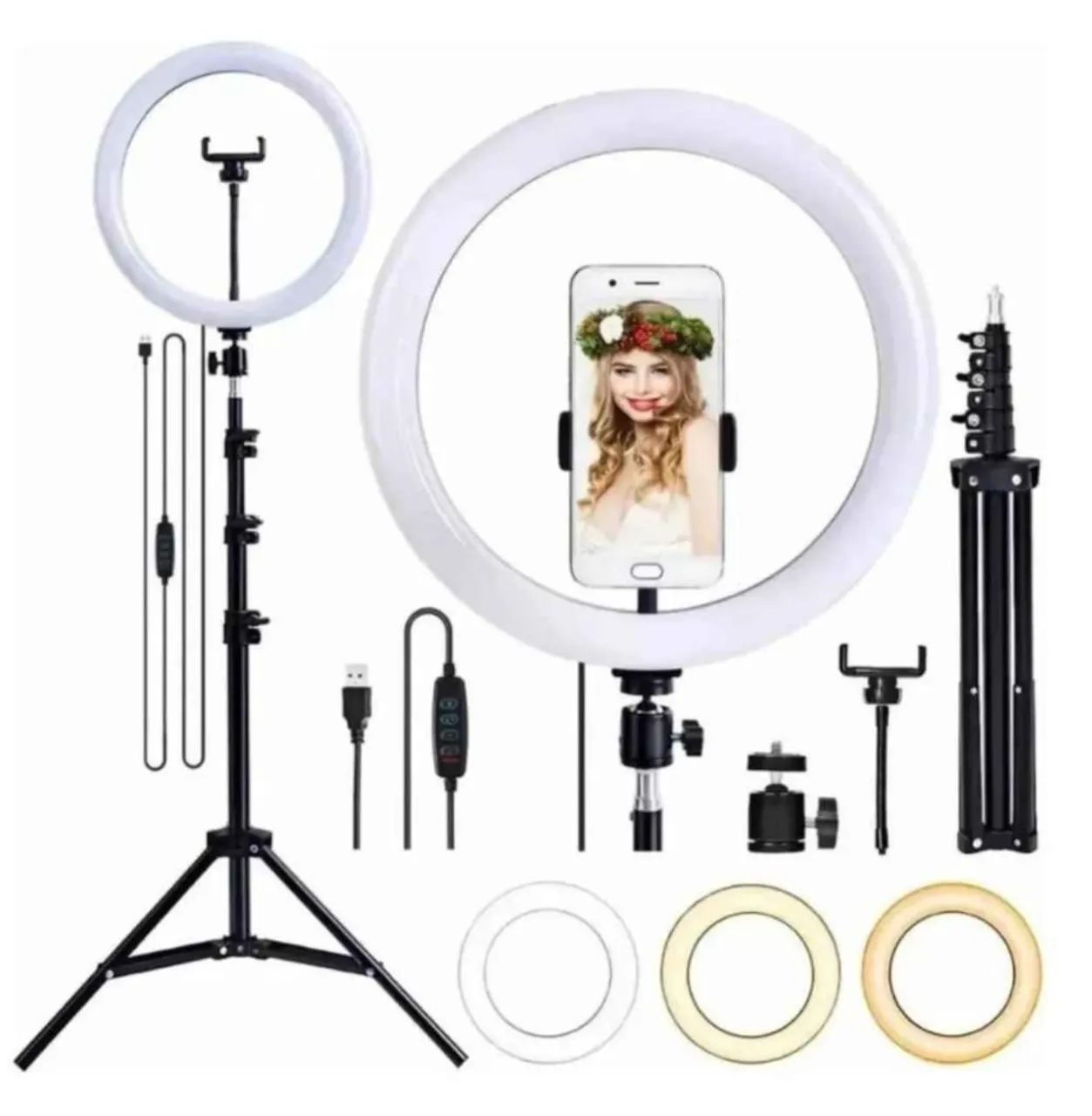 Ring Light 10 Polegadas com Tripé - Iluminação Profissional em Qualquer Lugar! - Foto 4
