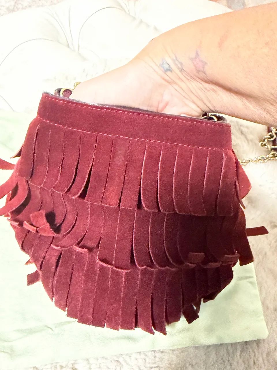 Bolsa Burberry original de camurça  - Foto 3