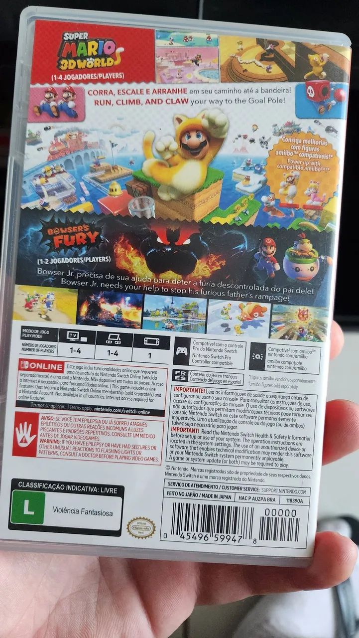 Super Mario 3d World para Nintendo Switch - Jogos de Vídeo Game