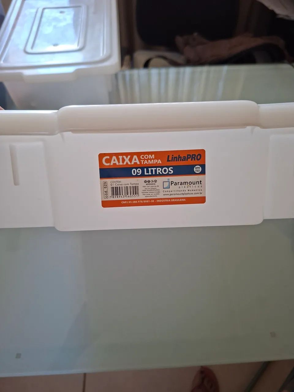 Caixa Plástica 9litros com tampa