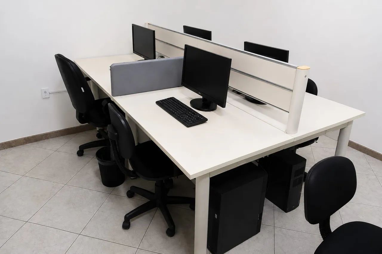 Estação de Trabalho Mesa Escritório 4 lugares Alberflex