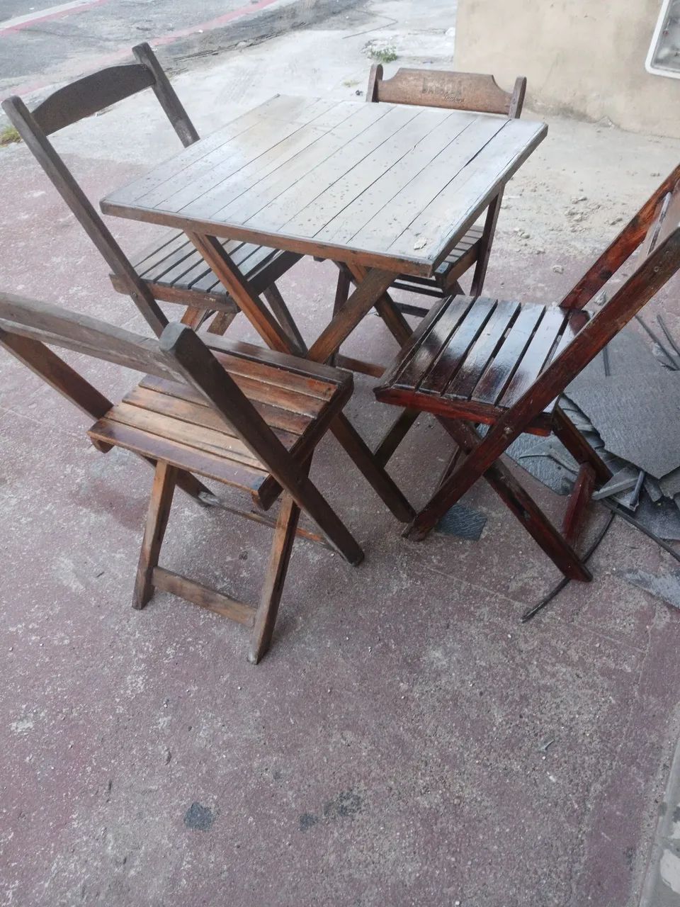 Conjunto mesa dobrável c/cadeiras  - Foto 2