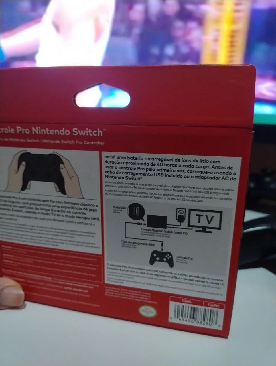 Switch pro controller um perfeito estado na caixa - Foto 4
