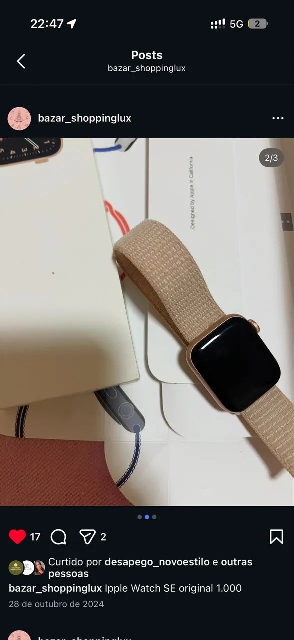 Ipple whatch novinho SE original 1.000. - Foto 2