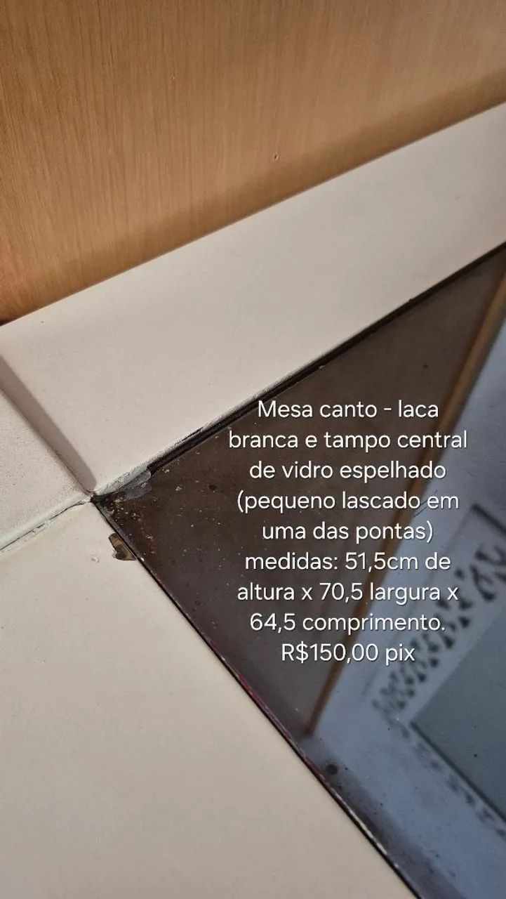 Mesa canto laca branca - Foto 3
