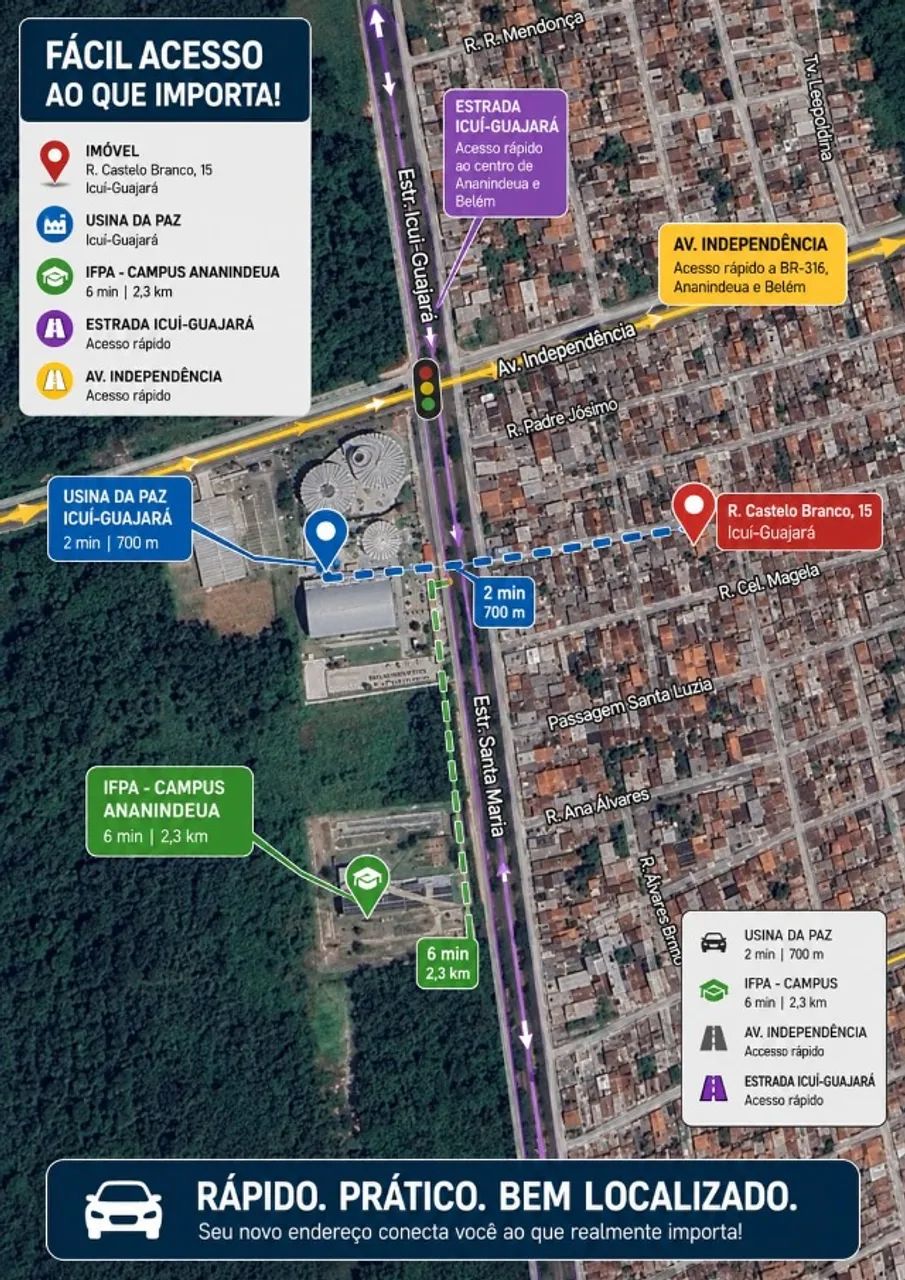 Casa de 2 pavimentos, garagem e quintal 