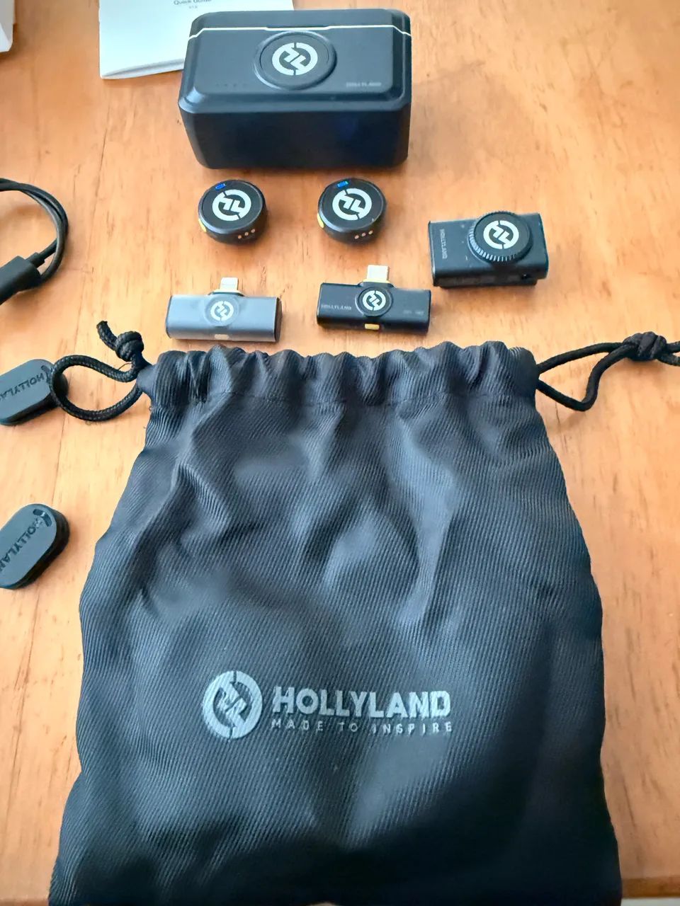 Microfone de Lapela Sem Fio Hollyland Lark M2 Combo USB-C + Câmera - Foto 5