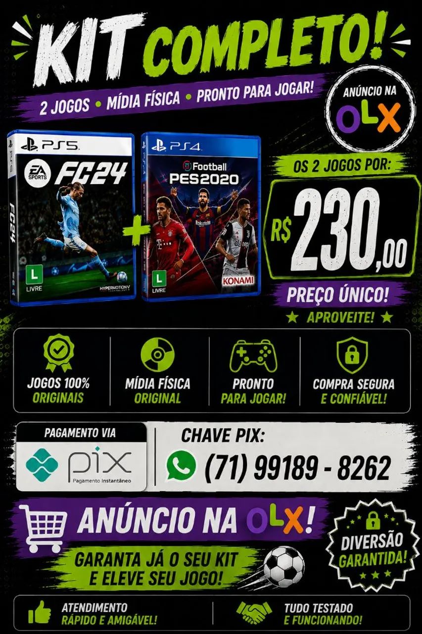 FC24 e PES 2020 com patch times br