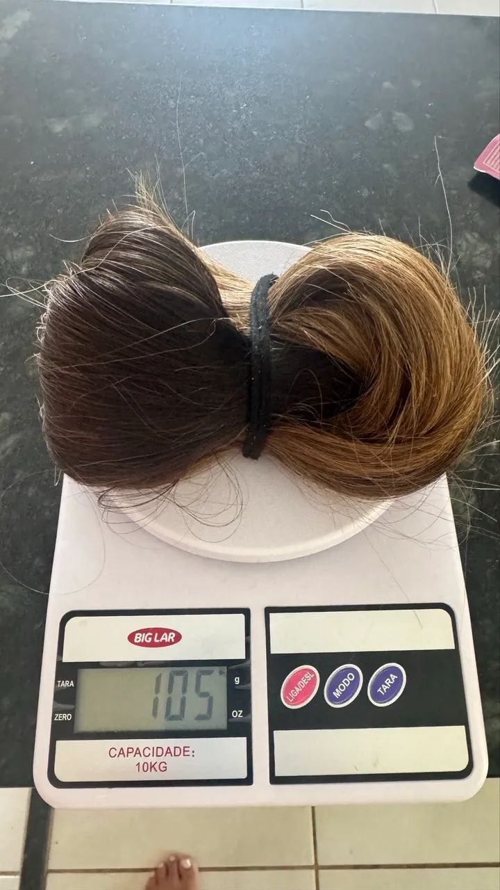 CABELO HUMANO BRASILEIRO EM TELA - 55 CM  - Foto 5