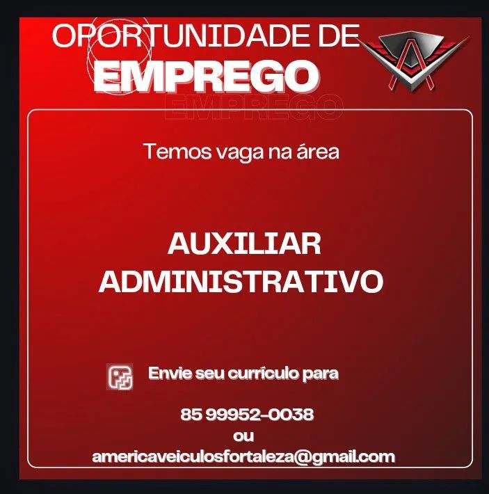 Vaga de Auxiliar Administrativo