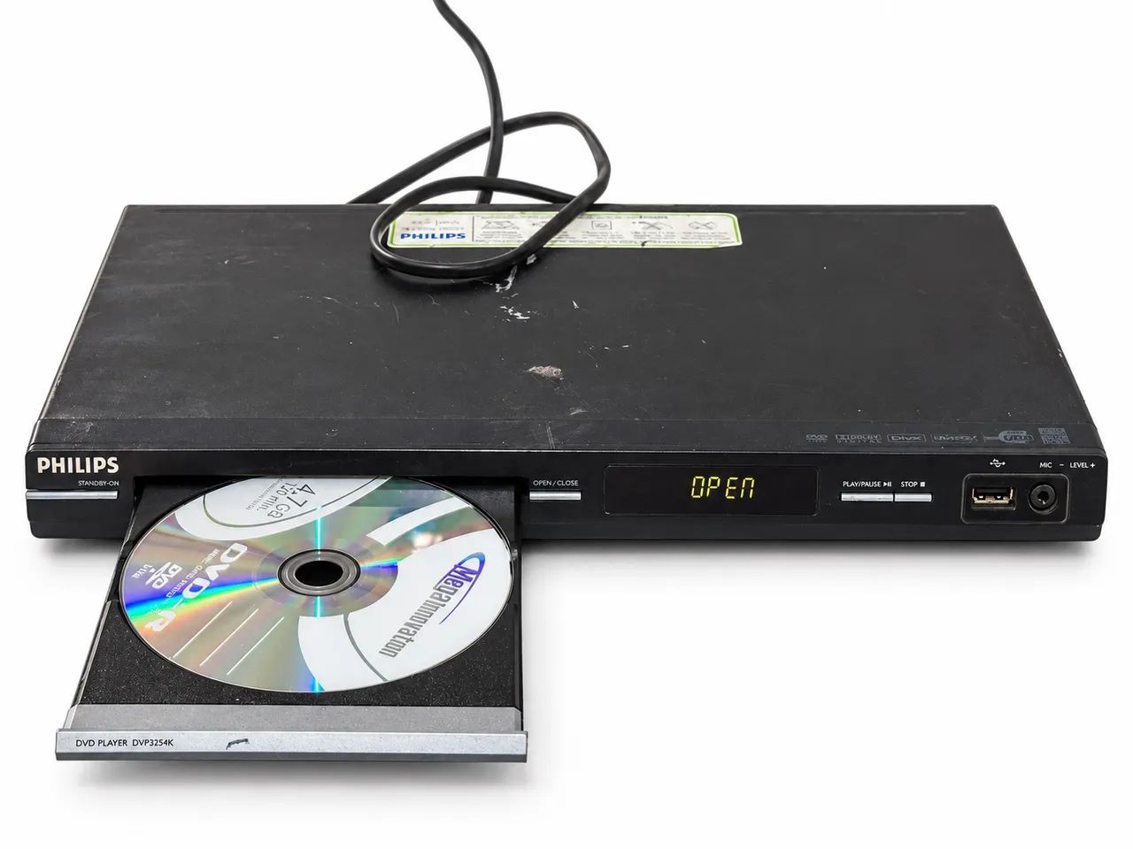 DVD Player Philips DVP3254K com USB e Karaokê