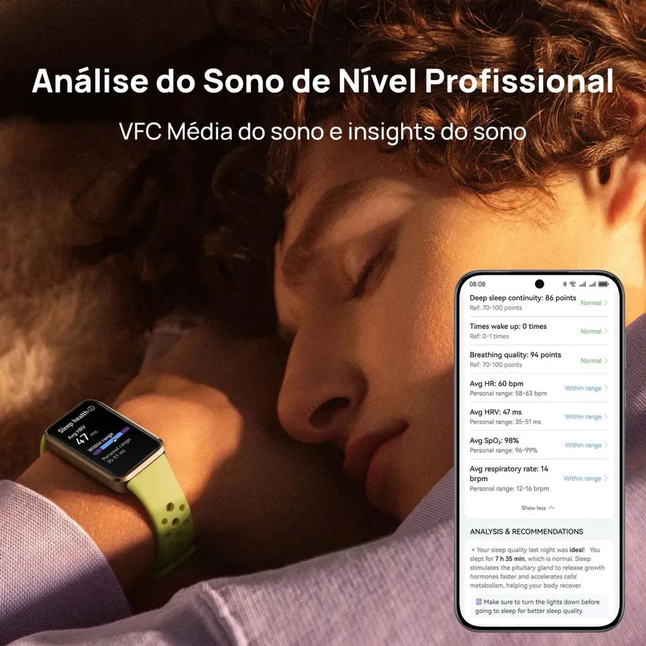 Smartband Huawei Band 10 Compatível com iOS e Android - Rosa - Foto 5