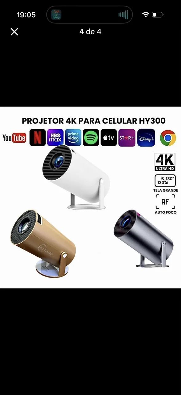 Projetor smart hy300 PRO lacrado - Foto 3