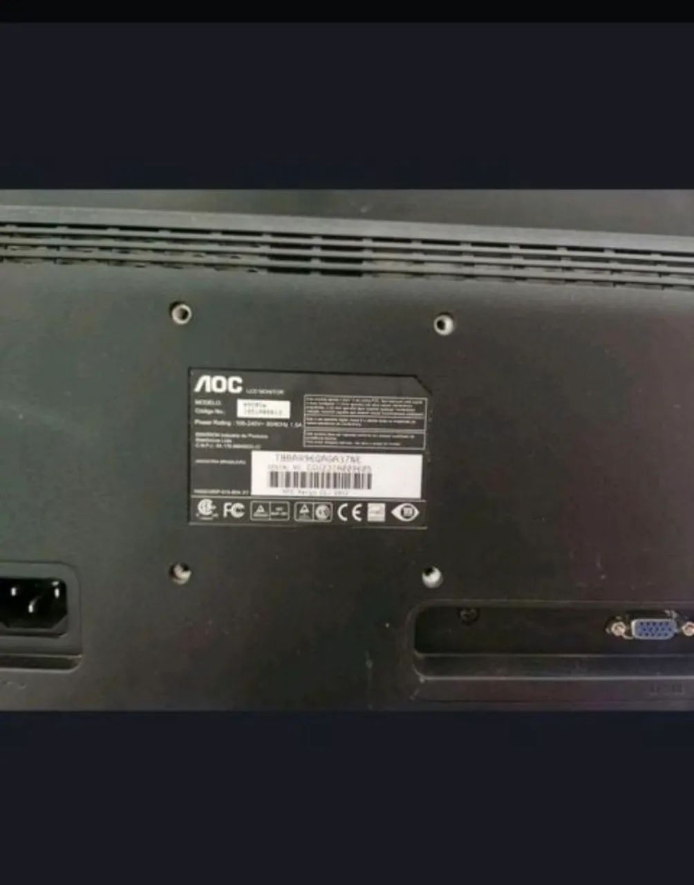 Monitor AOC 18.5 polegadas vga - Foto 4